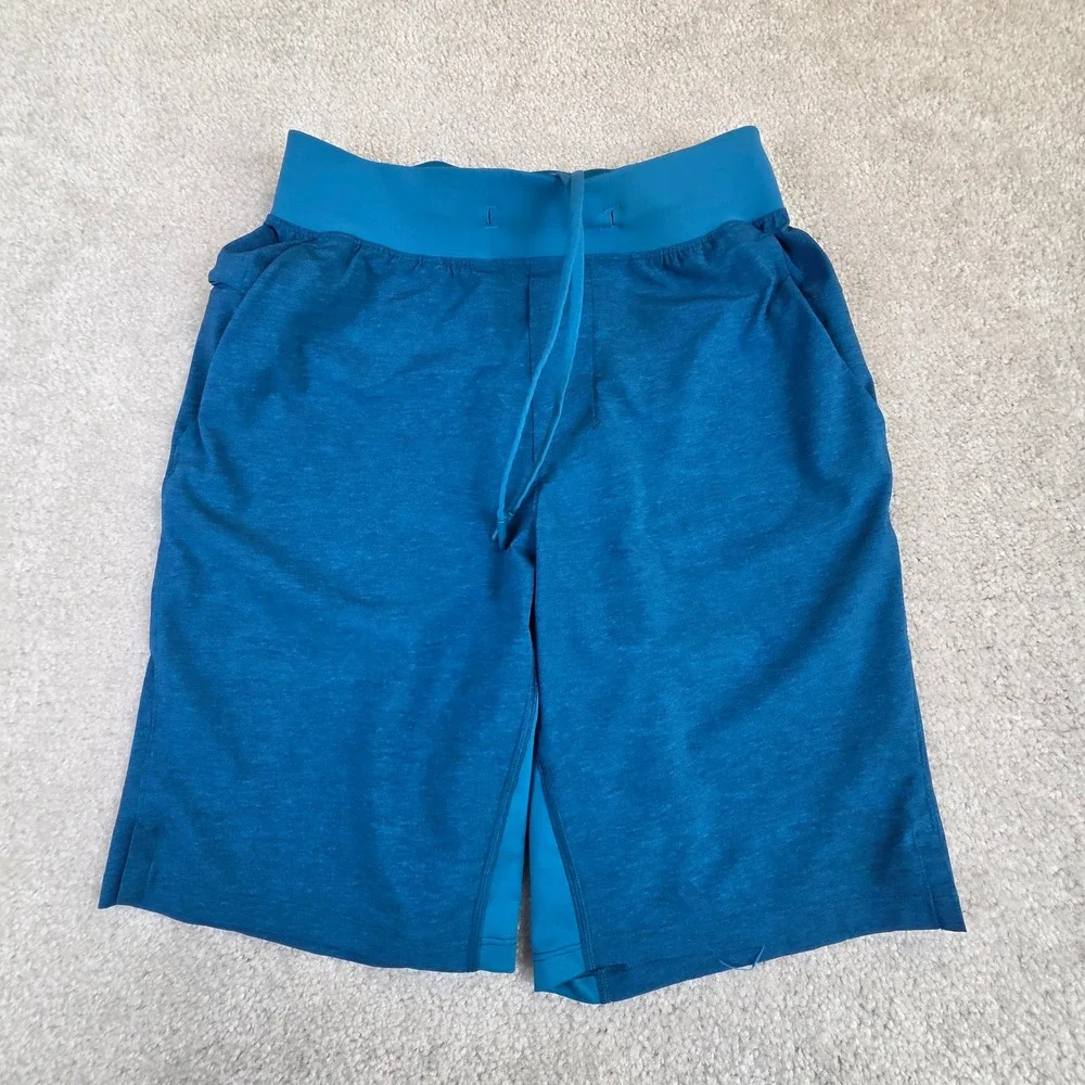 Lululemon License To Train Shorts Mens XS Blue Heathered Athletic Gym LM7AWSS